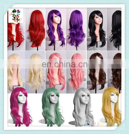 Colors Long Wave Party Fancy Dress Synthetic Wigs Cosplay HPC-0038