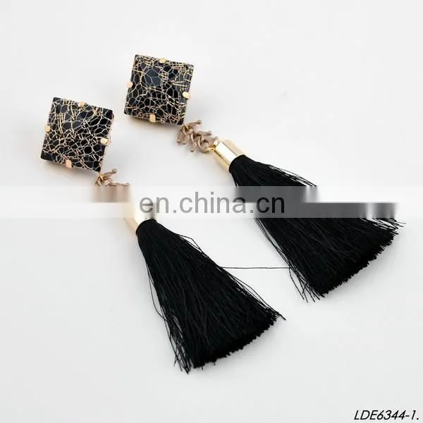 Fringe drops String Thread Tassel Earrings