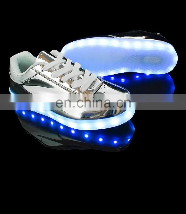 Wholesale stock men shoes outdoor glowing women LED causal shoes unisex 2015
