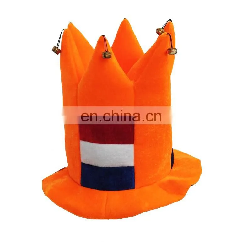 MCH-1166 Wholesale Party Carnival funny plush adult shiny women pink jester clown foam Hats with bells for adults