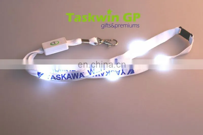 2017 mainly selling LED light lanyard, 900mm long custom logo neck lanyard