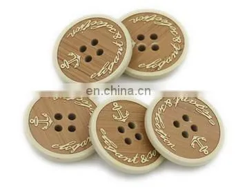 Custom Embossed Plastic Button For Clothing 4 hole