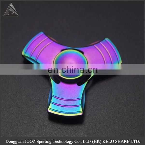 Sparkling colorful metal LED effect finger toy spinning top