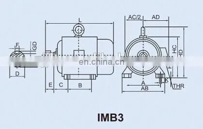 3 phase 220/380v 4 kW (5.5 HP) Induction Motor Squirrel Cage Electrical Motor
