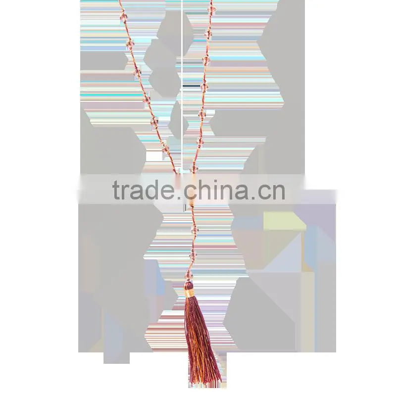 China latestest design colorful tassel necklace withs beads wholesale