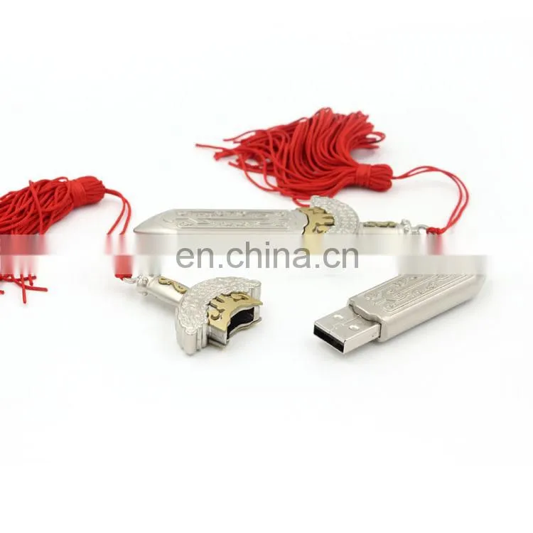 Cheap Promotion Sword Shape USB Flash Drives 16g 32g 64g Custom Stick Sword Flash Drive u disk