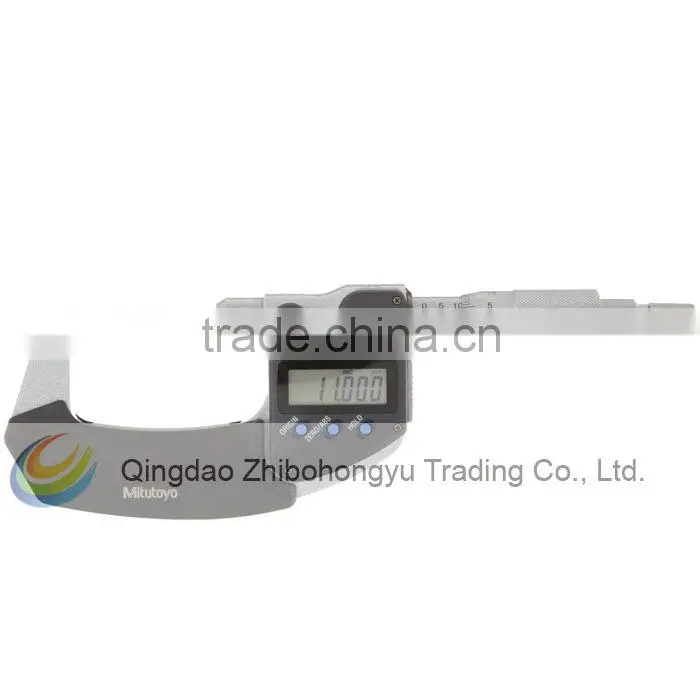Mitutoyo 406-250 LCD Outside Micrometer, Non-Rotating Spindle, Ratchet Stop