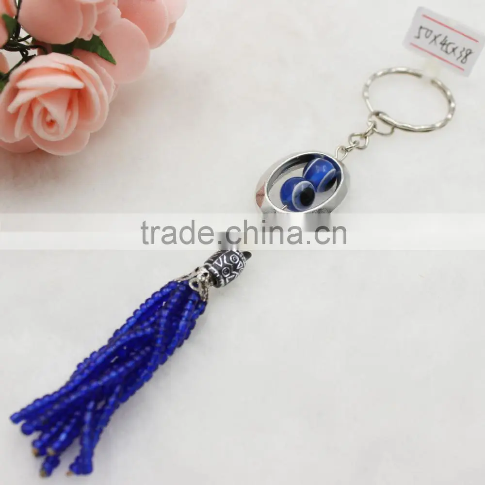 Islamic Religious Blue Evil Eye Pendant Keychain For Car