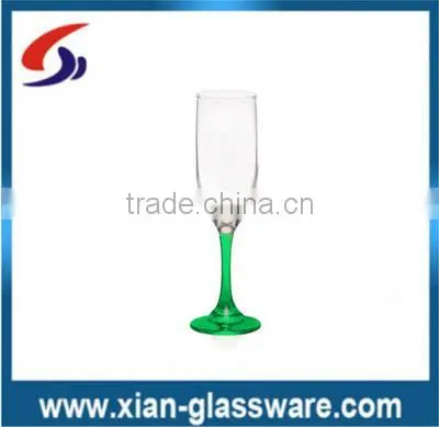 promotional wholesale colorful glass champagne flute