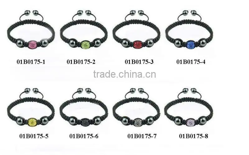 Whale Shamballa Bracelet With 1PC Clay Crystal Ball