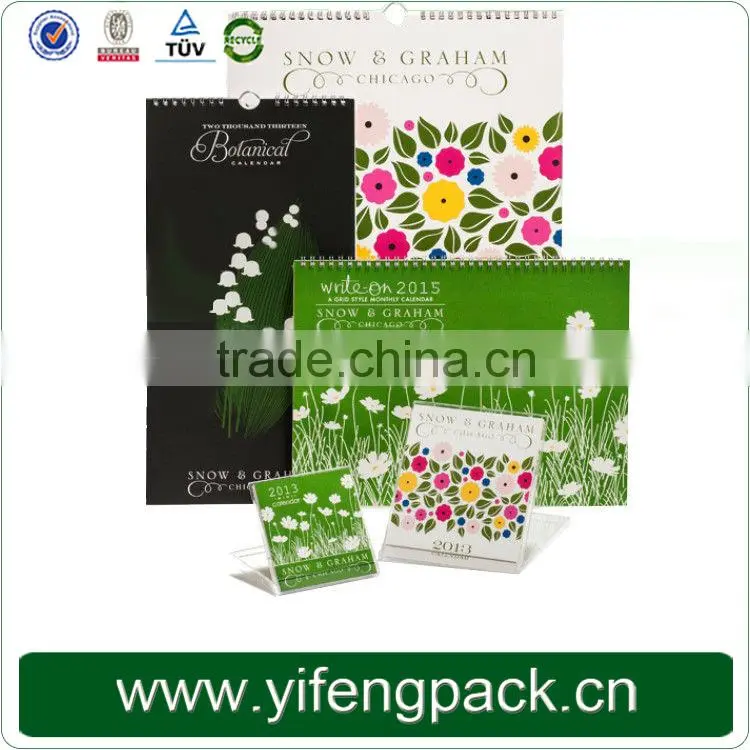 2015 custom table calendar printing in China/table calendar printing service