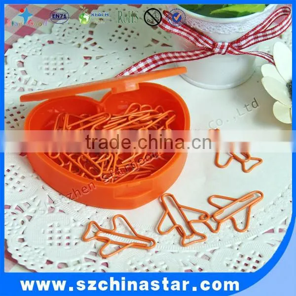 Made in Shenzhen China metal crafts paper clip airplane paper clip