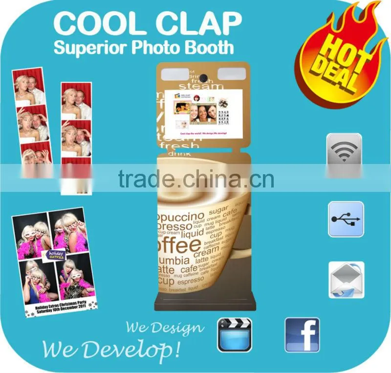 Customize Portable Touch Screen Digital Photo Booth For Rental Business