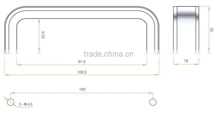 2015 FEILEI LS08 zinc alloy sliding door handle hot sell