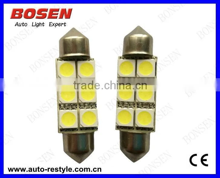 CANBUS C5W 39mm 1039-6SMD-5050 high quality car led bulb,auto led indoor light 12v