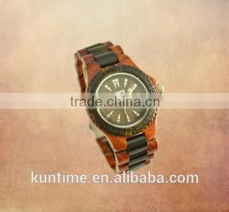 Hot selling vogue import wood men watch wood fashion quartz watch