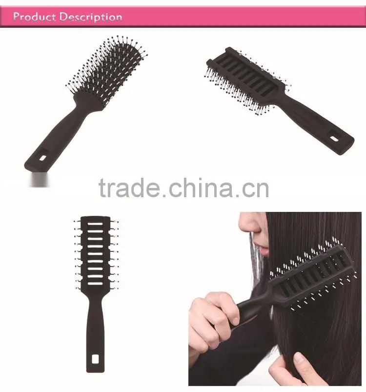 Dongguan vented plastic brush for hair rubber coating