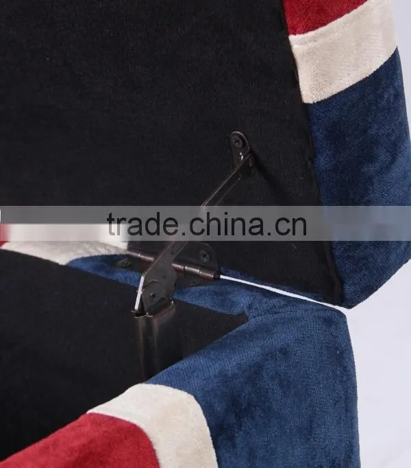 SF-1511 Union Jack Fabric Storage Ottoman