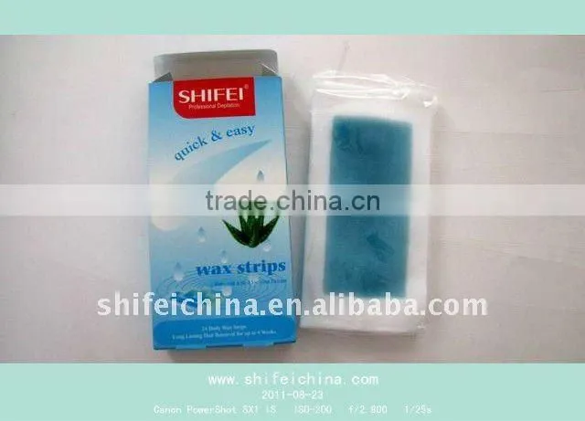 SHIFEI Blue Color Amond Oil Scent Depilatory Wax Strips