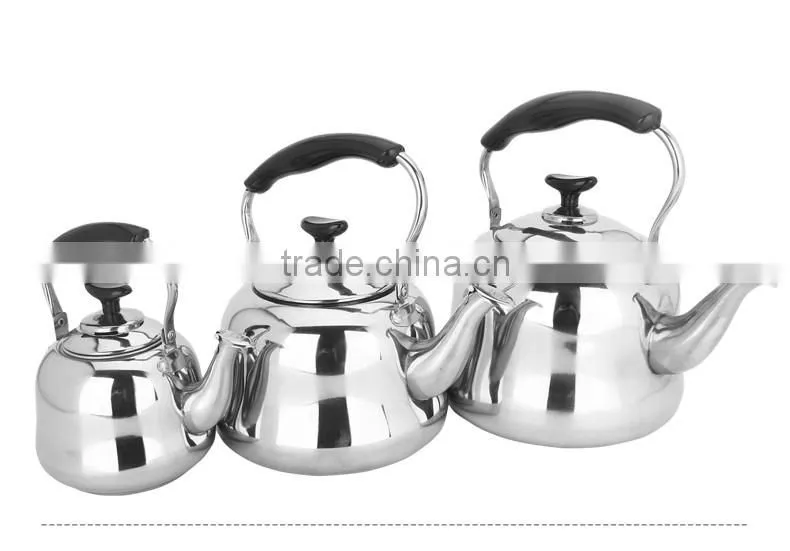 stainless steel Automatic whistling gas water kettle/ water pitcher/ jug silver