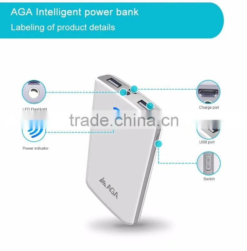 power bank 10000mAh for smartphone | utra thin portable charger for phone | fast charge lithium polymer power bank