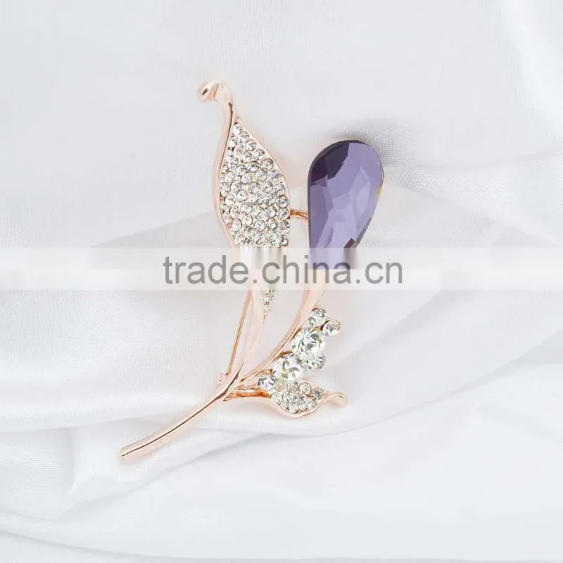 Good design diamond luxury fashion custom brooch wholesale