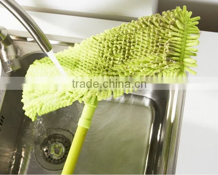 Telescopic microfiber cleaning magic flat mop