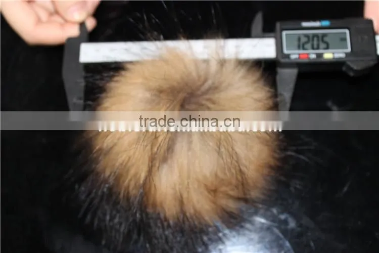 Natural Real Raccoon Fur Pom Poms For Shoes Bag Fur Cap Accessories