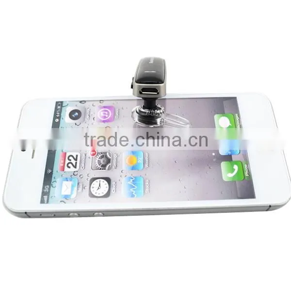 New wireless bluetooth single ear headset with micro USB charge port cheap price