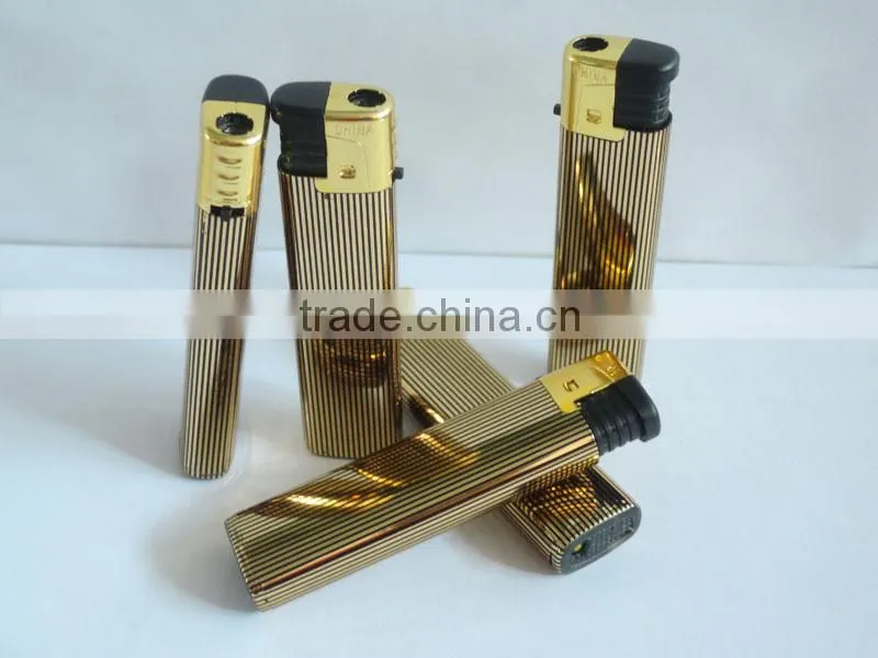 custom electronic cigarette gas lighter, refill windproof lighters with sticker