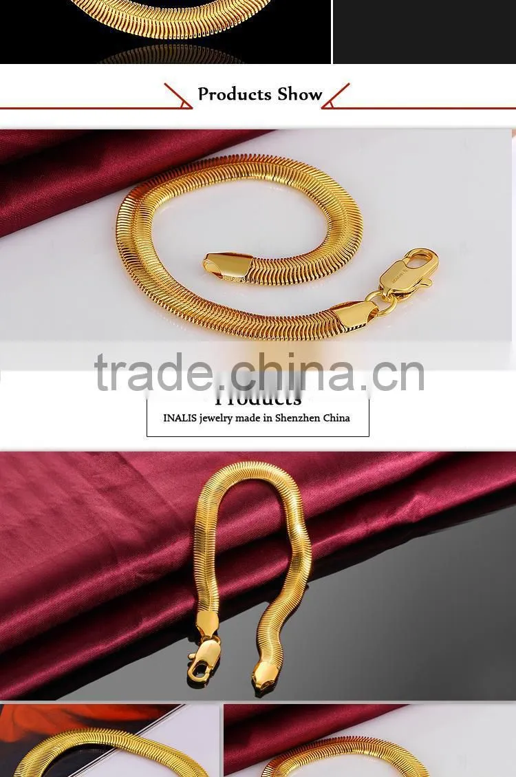 Handmade New Arrival Tin Alloy Gold Plated Bracelet Hand Chain for Men