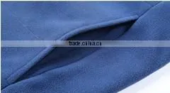 Causal Style Outdoor High Collar man Blue Polar Fleece Vest