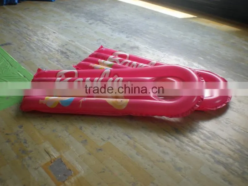 Inflatable beach mattress, colourful pvc beach air mattres for sale