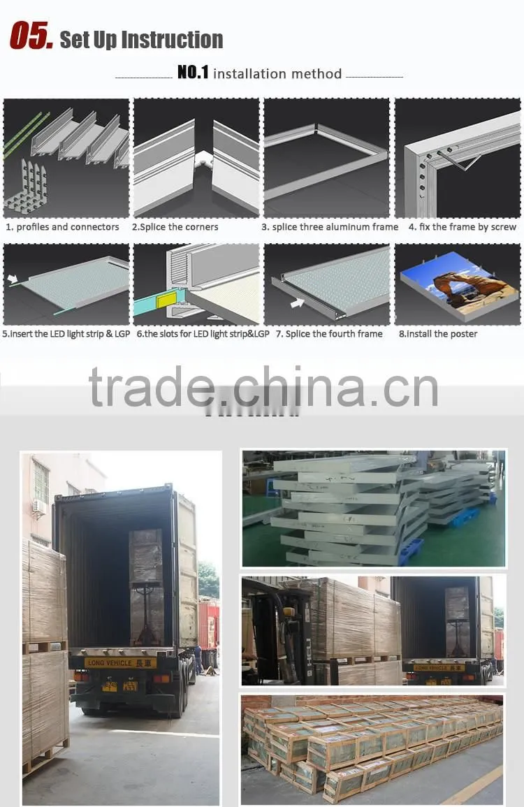 Fashion Slim LED Light Guide Panel Backlit Advertising Light Box