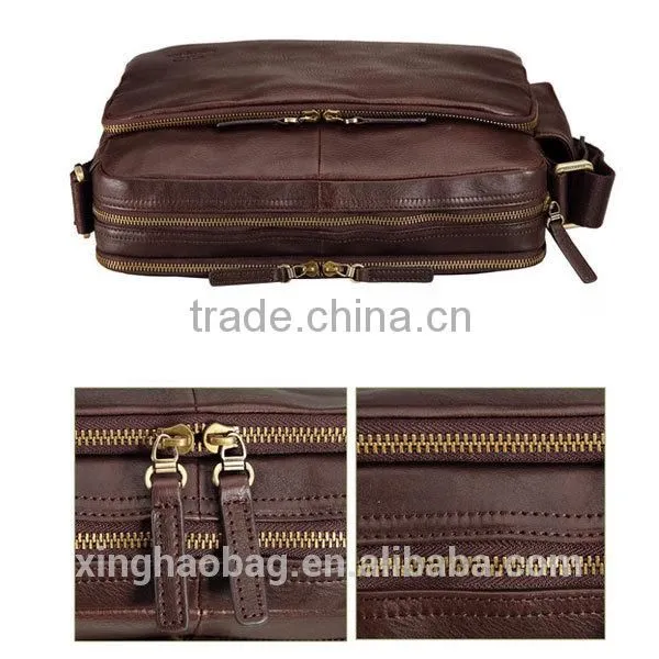 Cheap vintage adjustable leather messenger bag