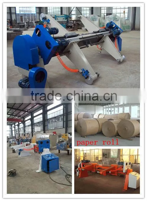 Kraft paper electric shaftless paper reel stand/corrugated cardboard packing machine
