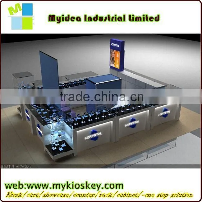 Shopping mall mini jewelry kiosk attractive design mall jewelry shop kiosk