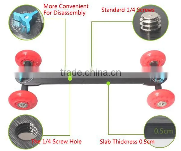 Commlite Photography Video Shooting Slider Track Video Camera Dolly Rail Car