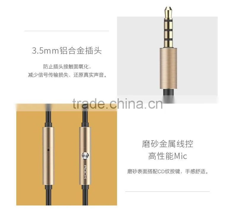 Original ROCK Muma Series 3.5mm Universal Ear Hook Headphone Stereo Sound Sport headset For Mobile Phone MT-4687
