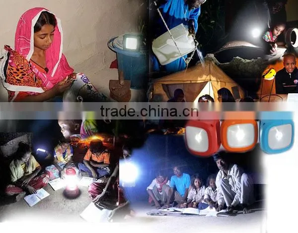 Solar lamps with smart battery indicator