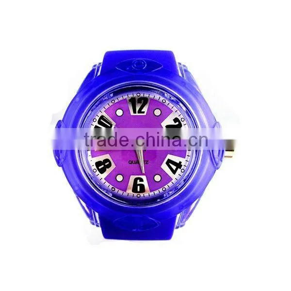 Factory Fashion Candy Silicone Band Quartz Black Watch