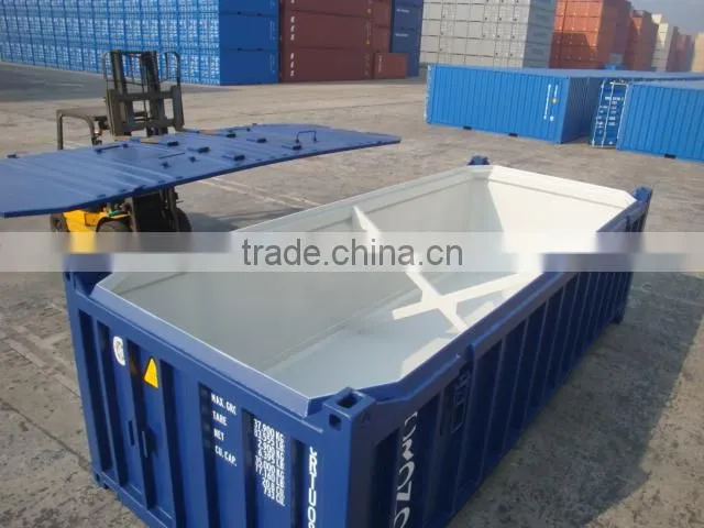 20ft half height open top container with Swing Doors