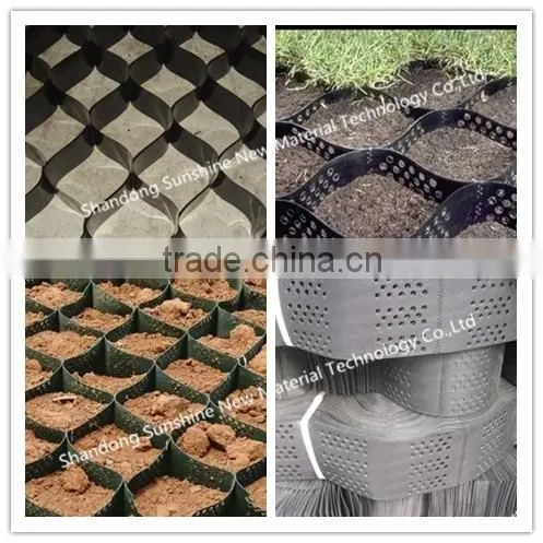HDPE geocell used for road construction