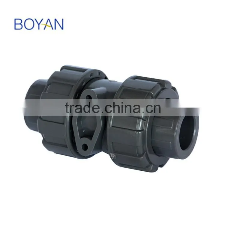 Chinese Supplier Plastic True Union Ball Valve For Irrigation Gray PVC Ball Valve