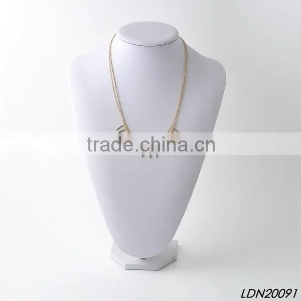 Fashion leaf druzy and heart with tassel necklace with matching earrings and bracelet