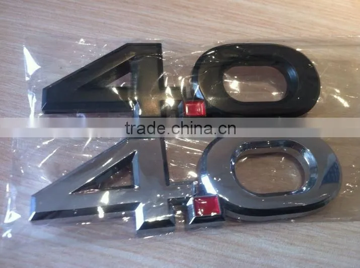 custom chrome numbers car badge