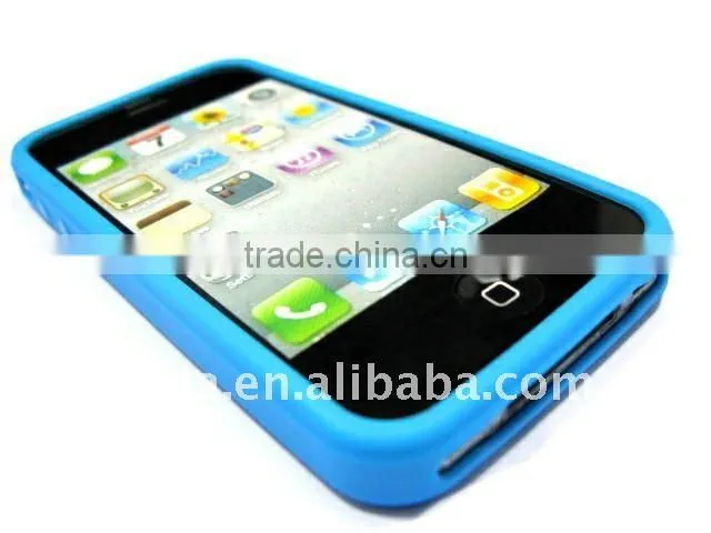 for iphone 4 case bumper case for iphone 4 4G ,for iphone 4 bumper case,Rubber Hard silicone case with various color