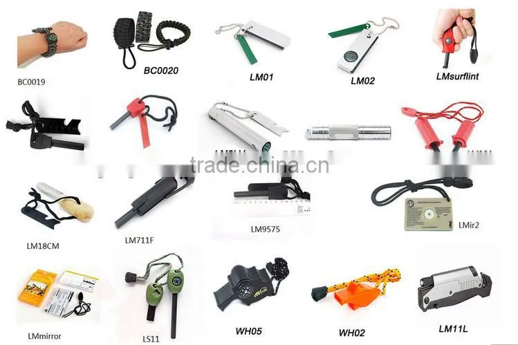 Outdoor Survival camping equipment kits hiking Magnesium Flint Stone Fire Starter