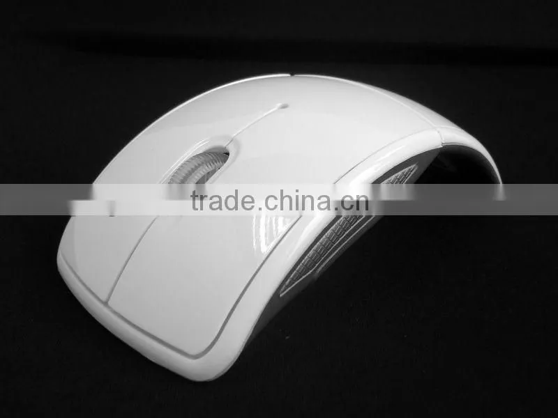 LOW MOQ Promotion Mini USB 2.4Ghz Snap-in Transceiver Optical Foldable Folding Arc Wireless Mouse for PC Laptop Computer Mice