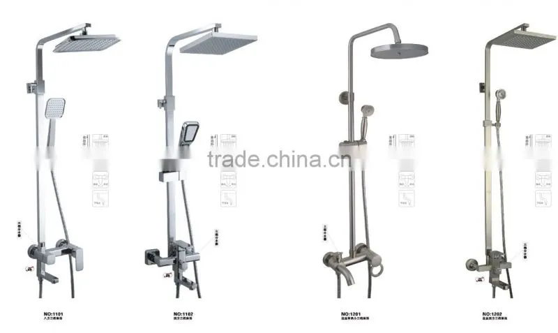 Led shower heads set shower mixer waterfall shower shampoing corner bath shower sets cixi ningbo bath shower sets
